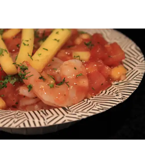 Before - Restaurant menu photo of gourmet pasta dish with professional lighting